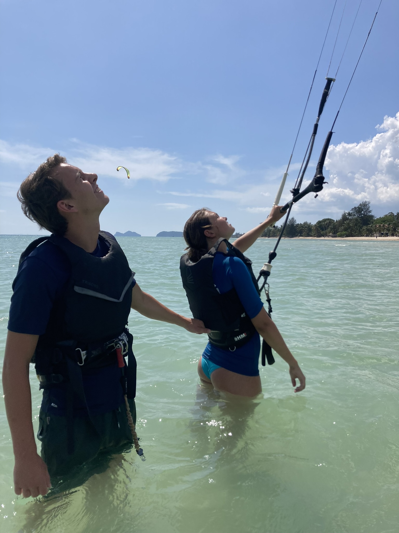 Student practising kite control during a Discovery lesson
